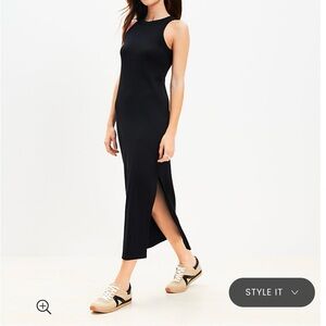 Loft Petite Ribbed Tank Midi Dress